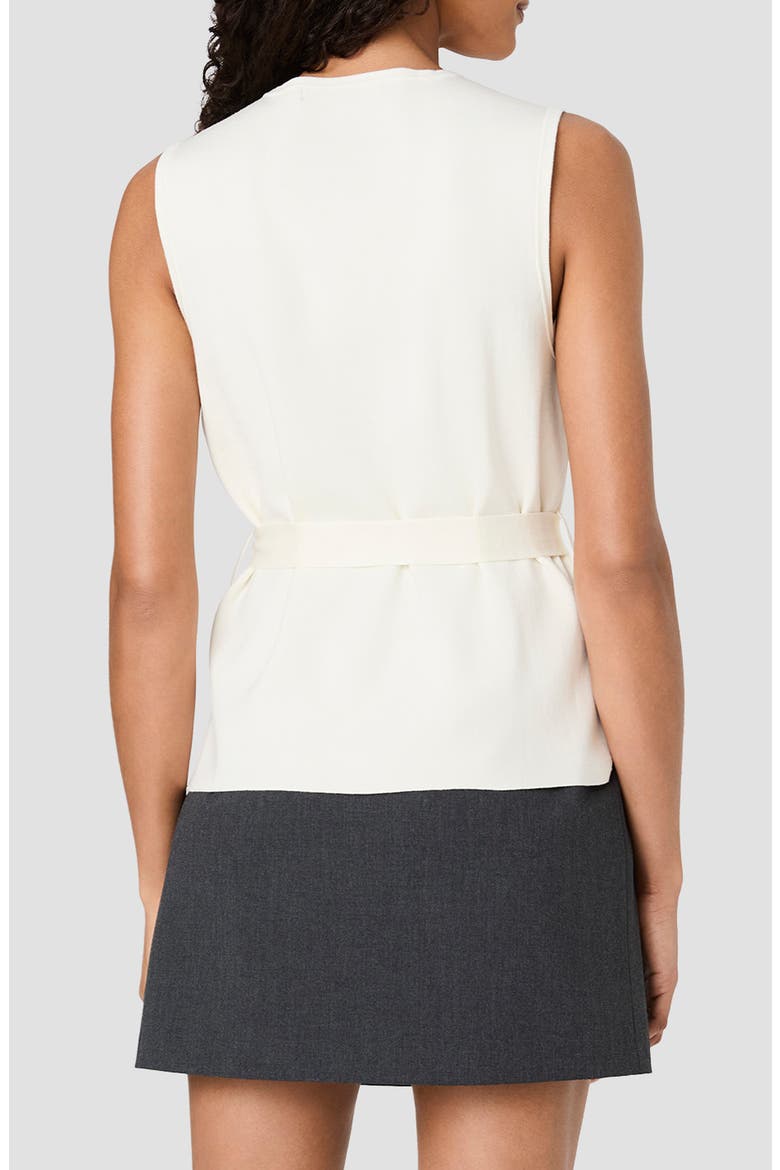 Maxime Tie Waist Vest, Alternate, color, PORCELAIN CREAM (MAXIME)