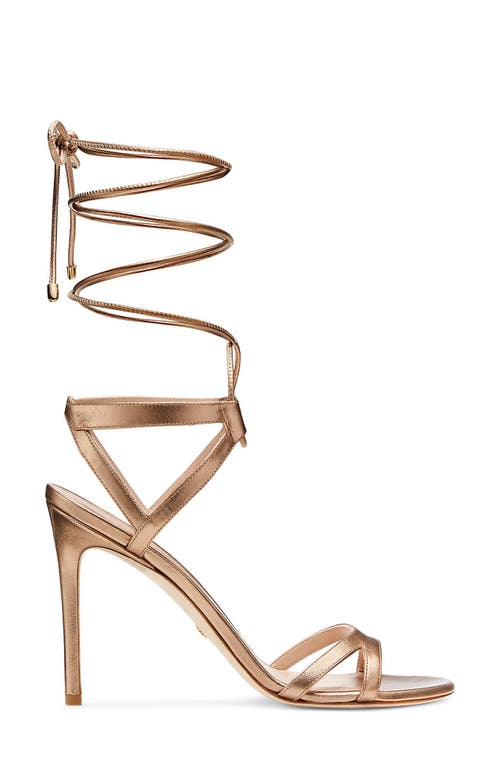 Stuart Weitzman Soiree 100 Lace-up Sandal In Animal Print
