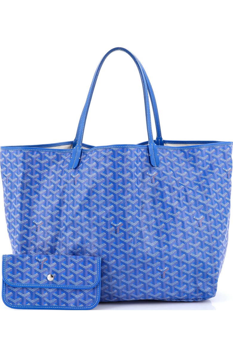 Pre-Owned Goyard Saint Louis Tote Coated Canvas GM, Alternate, color, Blue