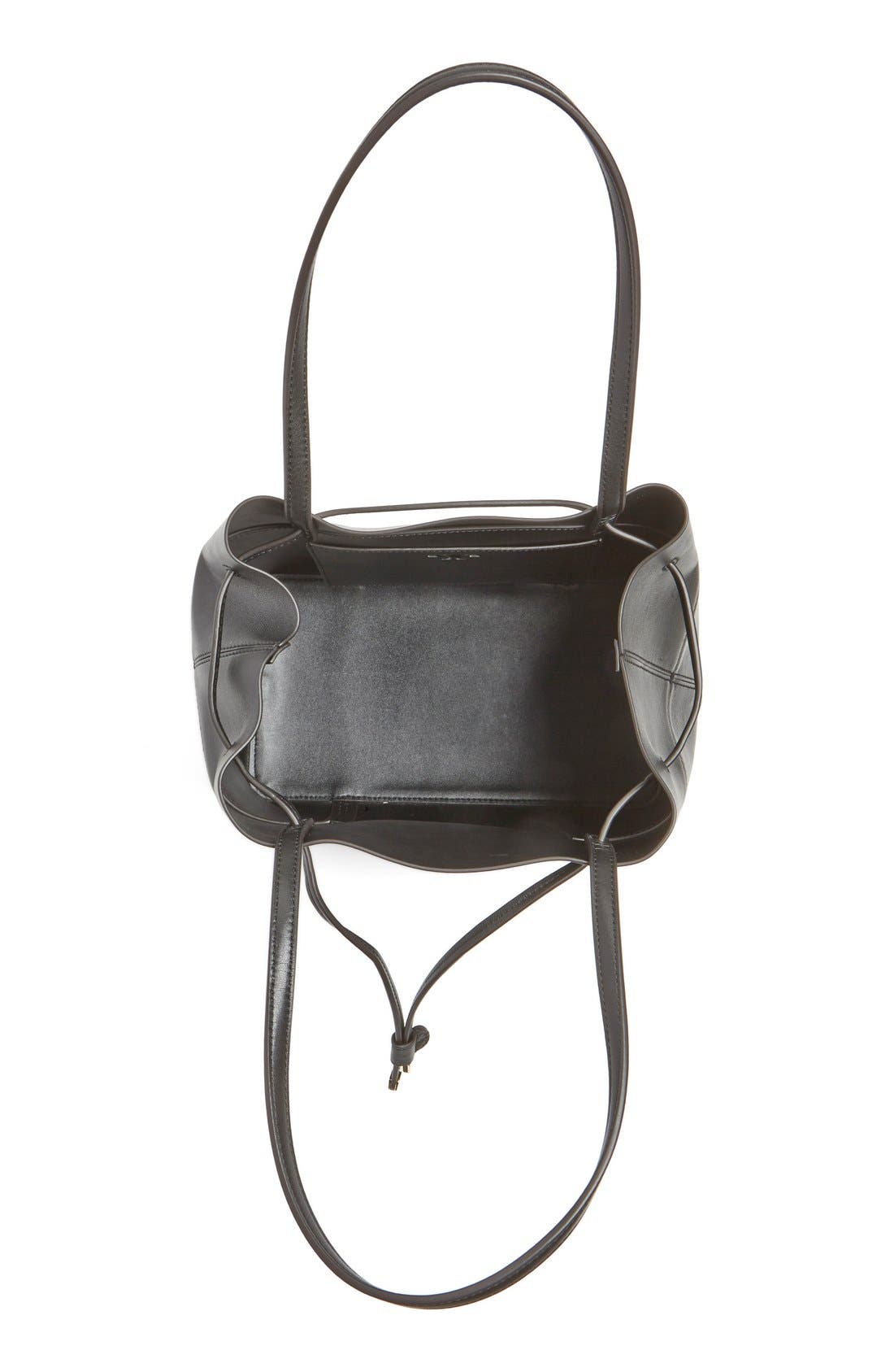 Tory Burch 'Block-T' Leather Drawstring Tote, Alternate, color, 