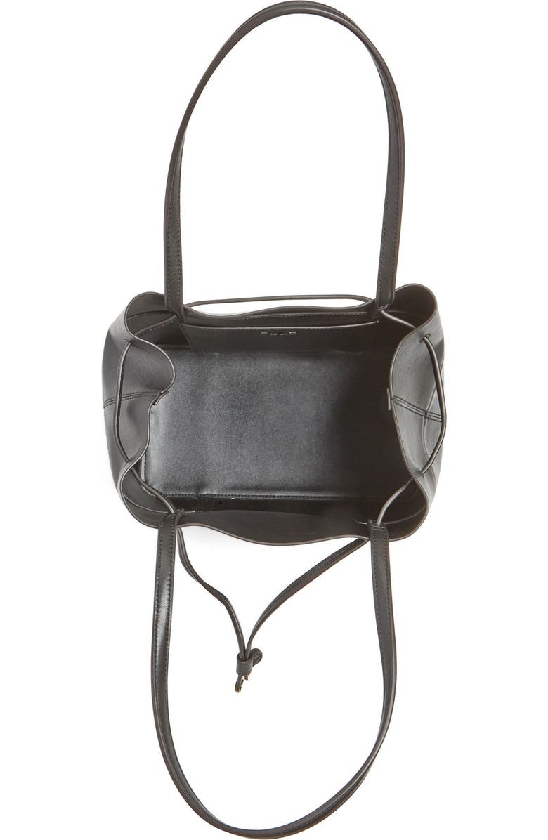 Tory Burch 'Block-T' Leather Drawstring Tote, Alternate, color,