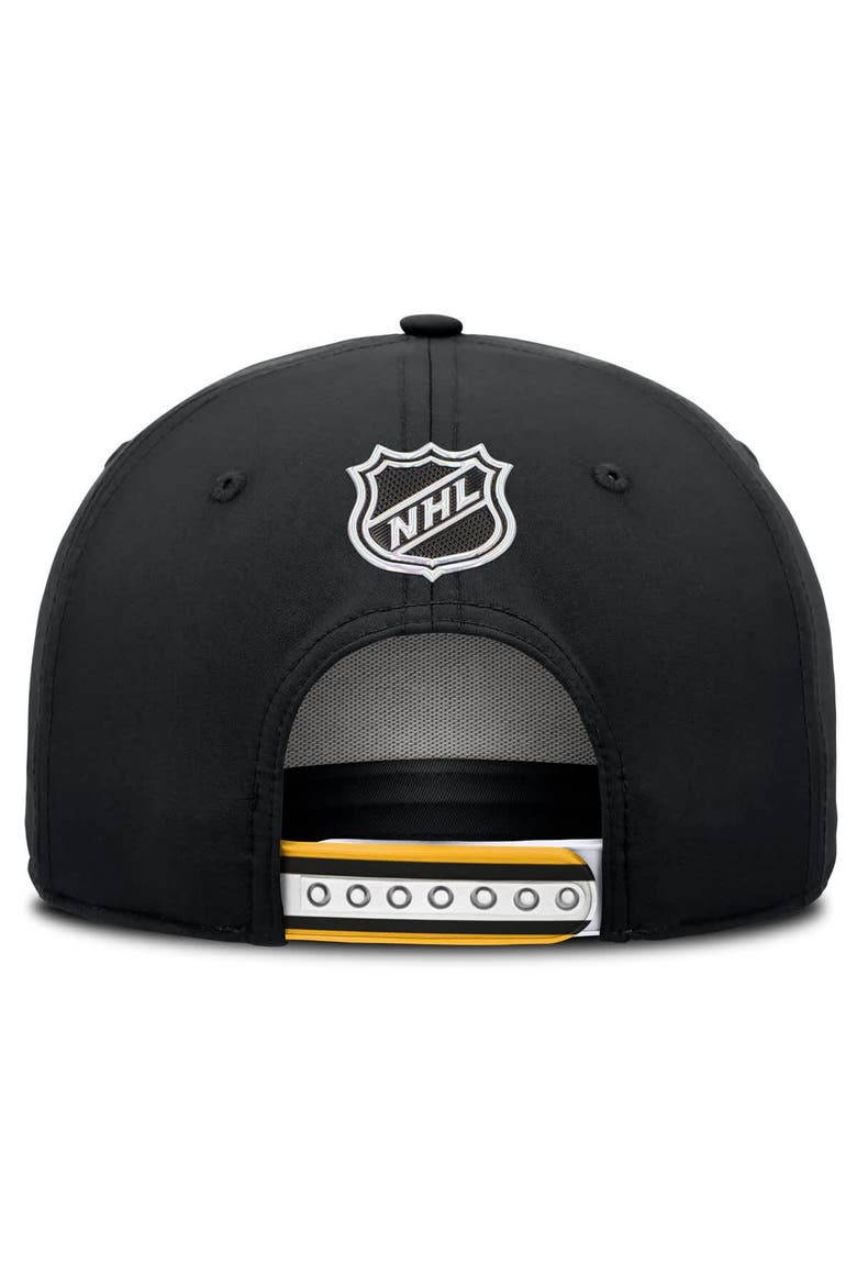Men's Fanatics Black Boston Bruins 2025 NHL Draft Authentic Pro On-Stage Podium A-Frame Adjustable Hat, Alternate, color, Black