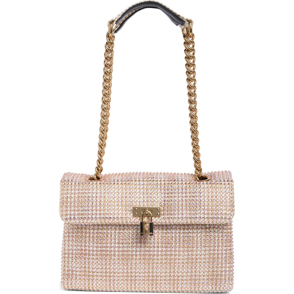 Kurt Geiger London Brixton Lock Shoulder Bag In Open Beige
