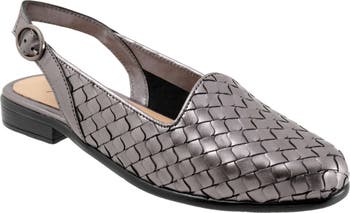 Naturalizer Women's Brittany Ballet Flat, Pewter, 7 M US | Flats