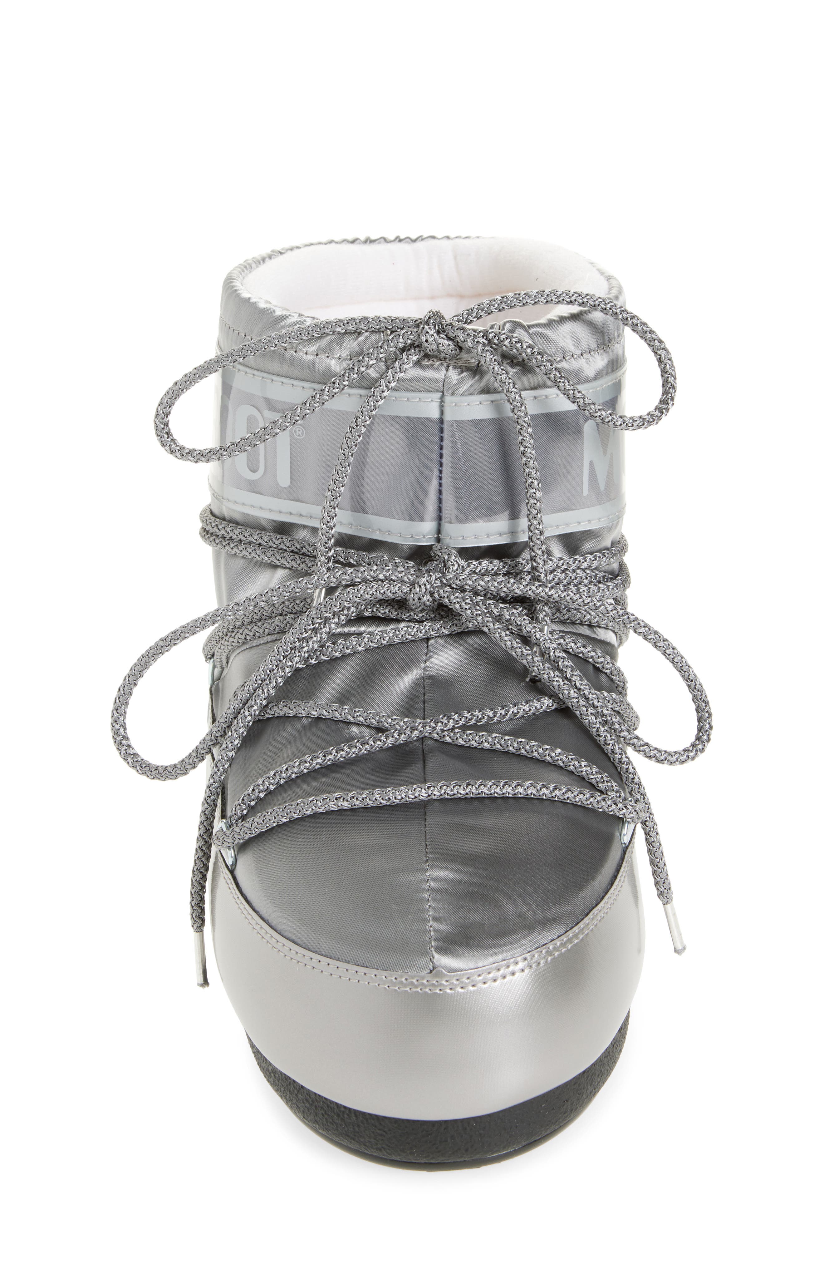 Moon Boot<sup>®</sup> Kids' Icon Low Glance Boot, Alternate, color, Silver