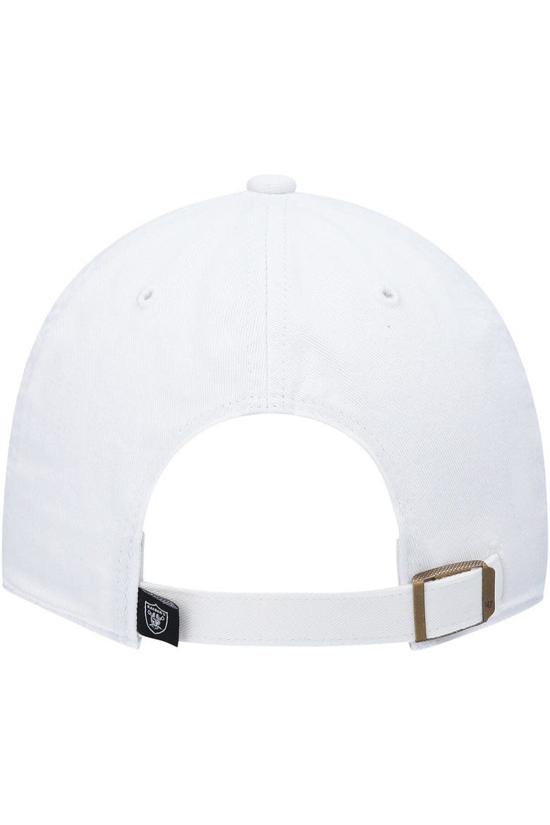 Men's '47 White Las Vegas Raiders Clean Up Adjustable Hat, Alternate, color, White