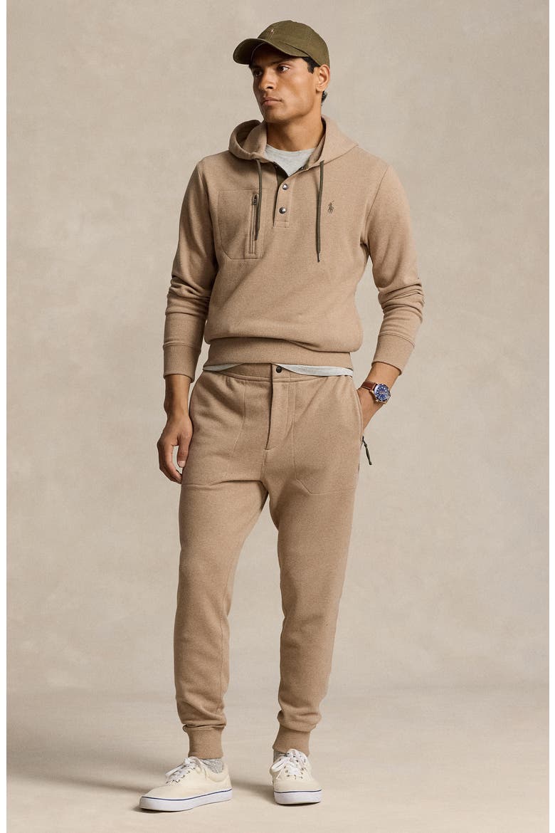 Expedition Terry Henley Hoodie, Alternate, color, WARM BROWN HEATHER