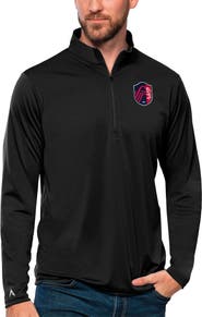ANTIGUA Men's Antigua Black St. Louis City SC Tribute Quarter-Zip Pullover Top