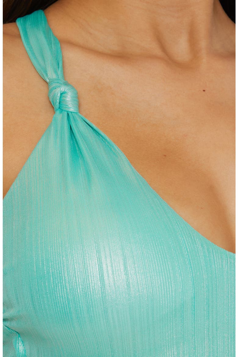 Origami Cutout One-Piece Swimsuit, Alternate, color, AQUA SEA