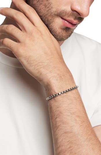 Men's Large Box Chain Link Bracelet, 5mm