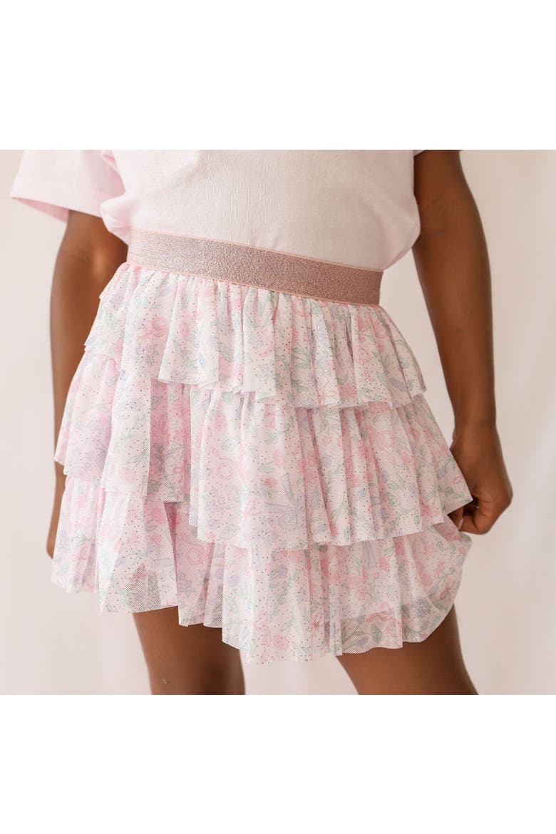 Bow & Bloom Tiered Tutu Skirt (baby), Alternate, color, Pink