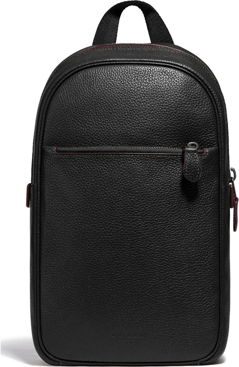 COACH Metropolitan Leather Sling Backpack, Main, color,