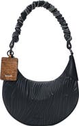 Desigual Wavy Stitch Faux Leather Shoulder Bag