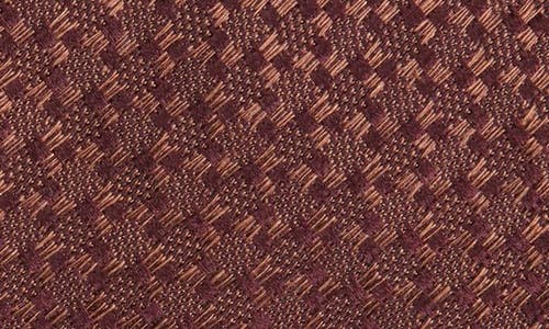 Canali Tonal Jacquard Silk & Linen Tie In Red