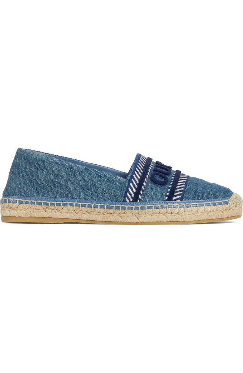 Gucci Ines Espadrille Flat, Alternate, color, 4643 Light Blue/ Galac.azu
