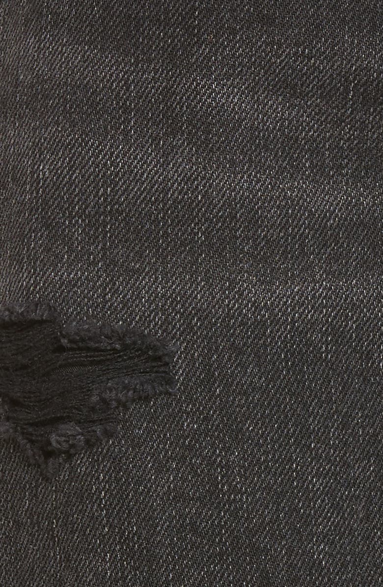 BLANKNYC High Rise Asymmetrical Denim Miniskirt, Alternate, color,