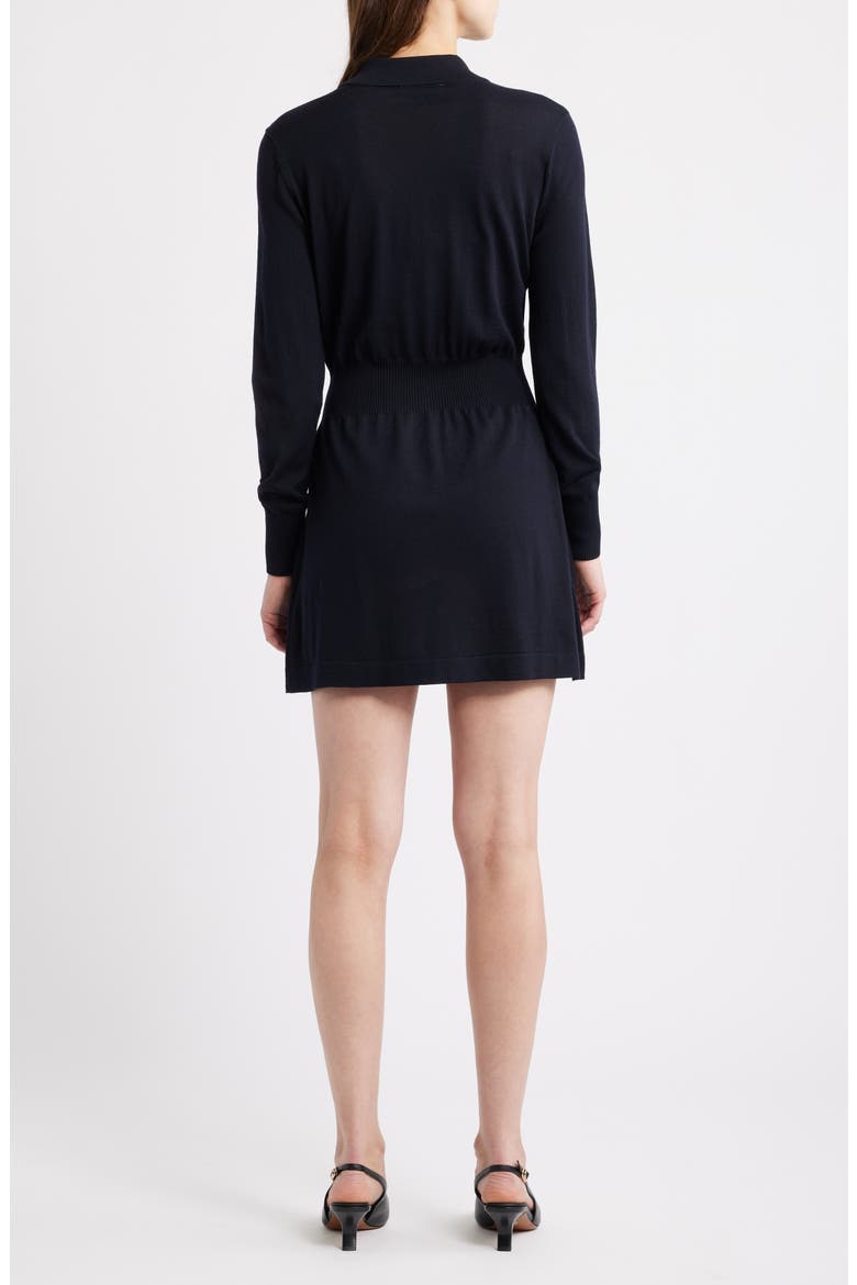 The Knit Long Sleeve Dress, Alternate, color, NAVY