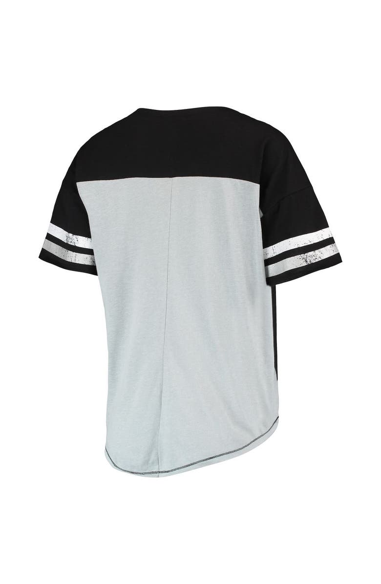 STARTER Women's Starter Black Las Vegas Raiders Scrimmage V-Neck T-Shirt, Alternate, color, Black