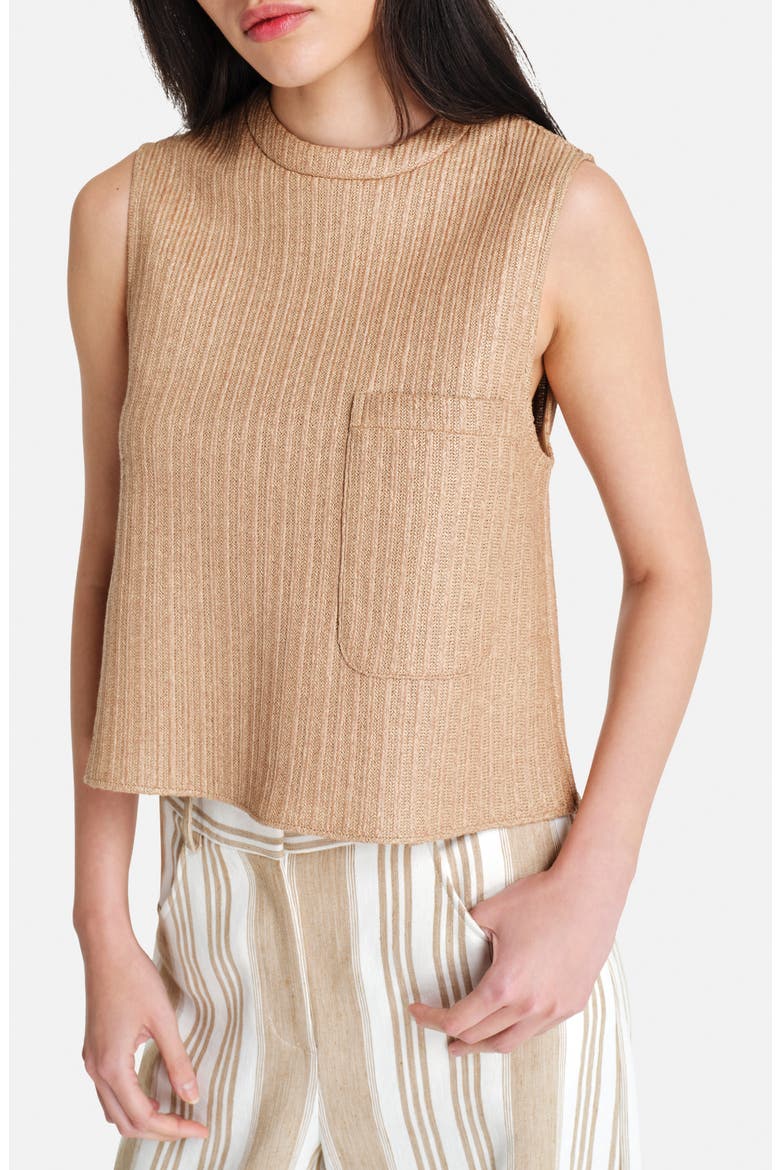 Short Lived Sleeveless Hemp Top, Main, color, NATURAL