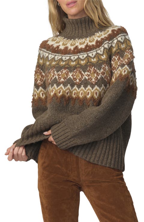The Elva Fair Isle Mock Neck Sweater