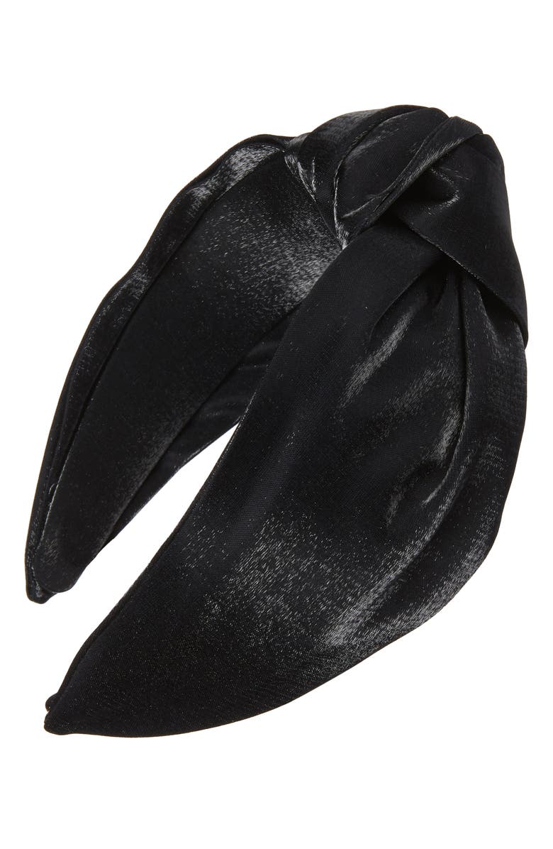 Tasha Natasha Metallic Knot Headband, Main, color, 