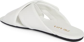 Prada Logo Crisscross Slide Sandal (Women) | Nordstrom