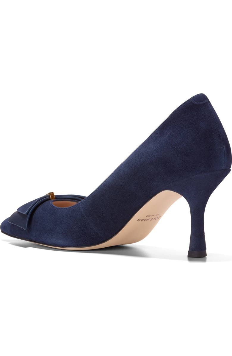 Cole Haan Felicia Bow Pointed Toe Pump, Alternate, color, Ch Midnight Moon Suede