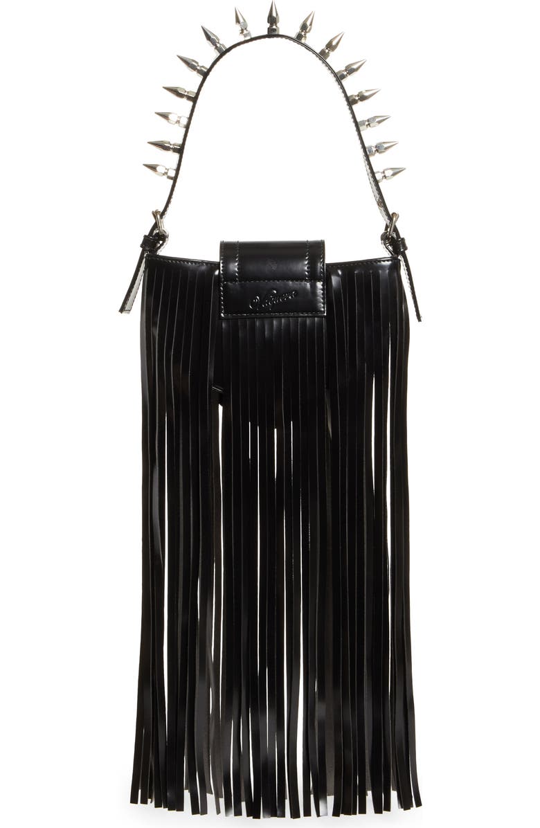 Vaquera Mini Fringe Faux Leather Handbag, Alternate, color,