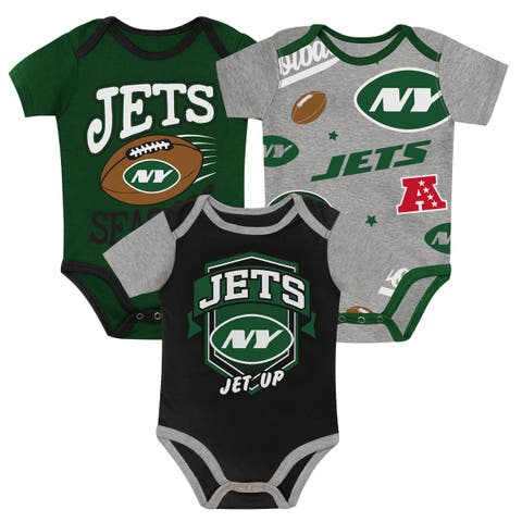 Newborn Outerstuff  New York Jets First Round Pick Three-Piece Creeper Set