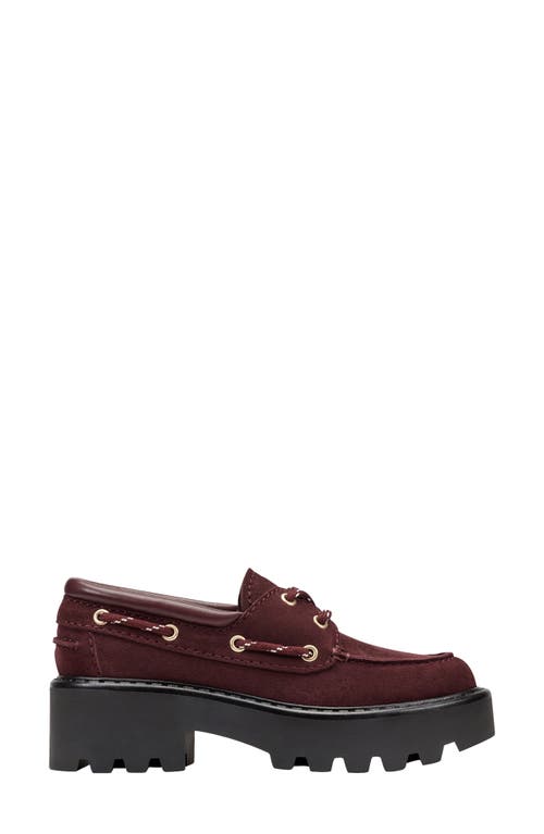 Marc Fisher Ltd Peyten Lug Sole Loafer In Burgundy
