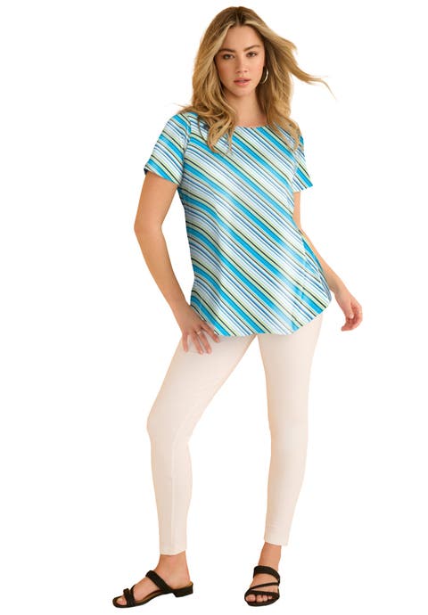 Plus Size Ultimate Cotton Crewneck Short Sleeve Swing Tee (Plus)