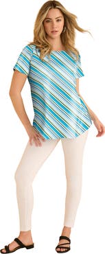 Roaman's Plus Size Ultimate Cotton Crewneck Short Sleeve Swing Tee