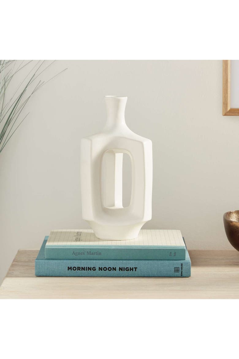 Sonya Vase Medium, Alternate, color, White