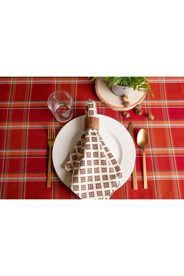 Heirloom Diamond Printed Napkin Set/6, Alternate, color, Brown