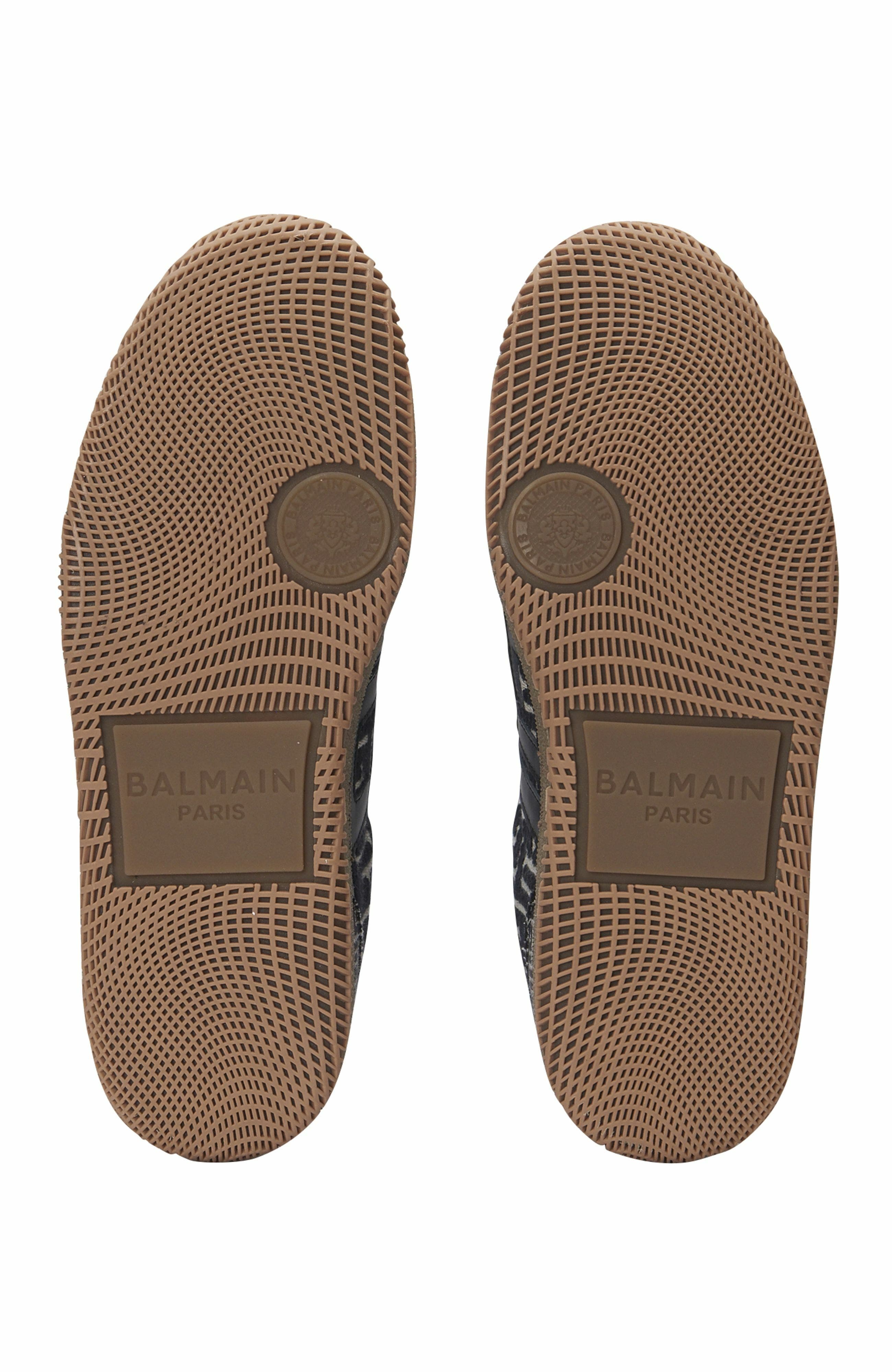 Balmain Swan Trainers In Pb Labyrinth Jacquard, Alternate, color, 