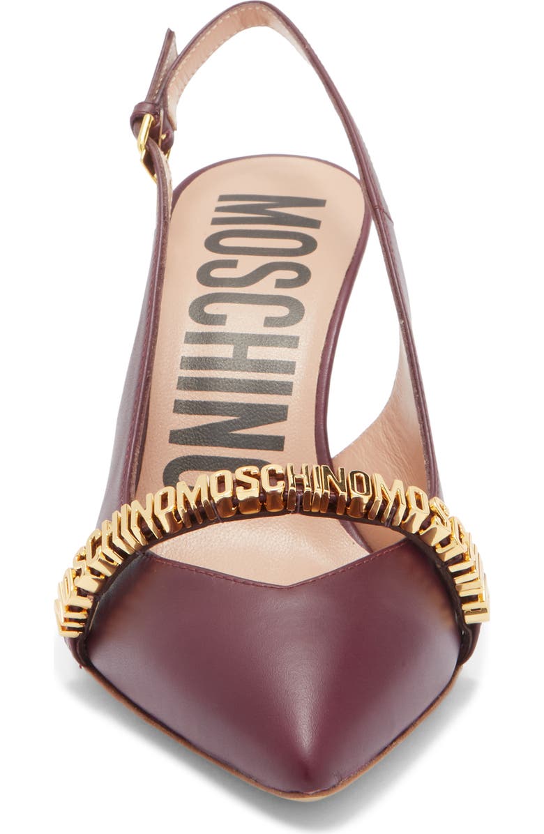 Moschino Logo Slingback Pump, Alternate, color, Raspberry