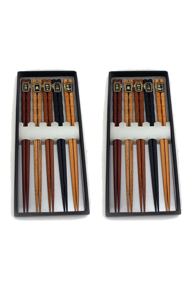 Bamboo Chopsticks - Pack of 10, Main, color, BROWN