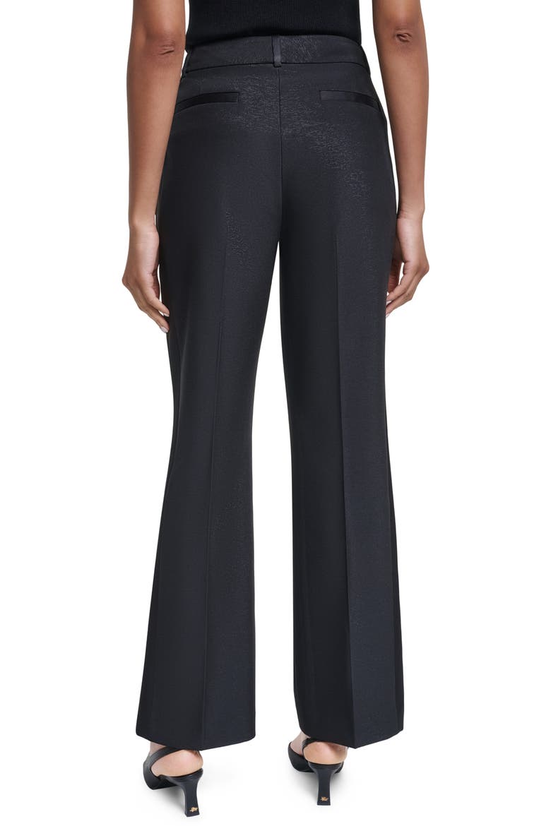 Shiny Twill Trousers, Alternate, color, BLACK