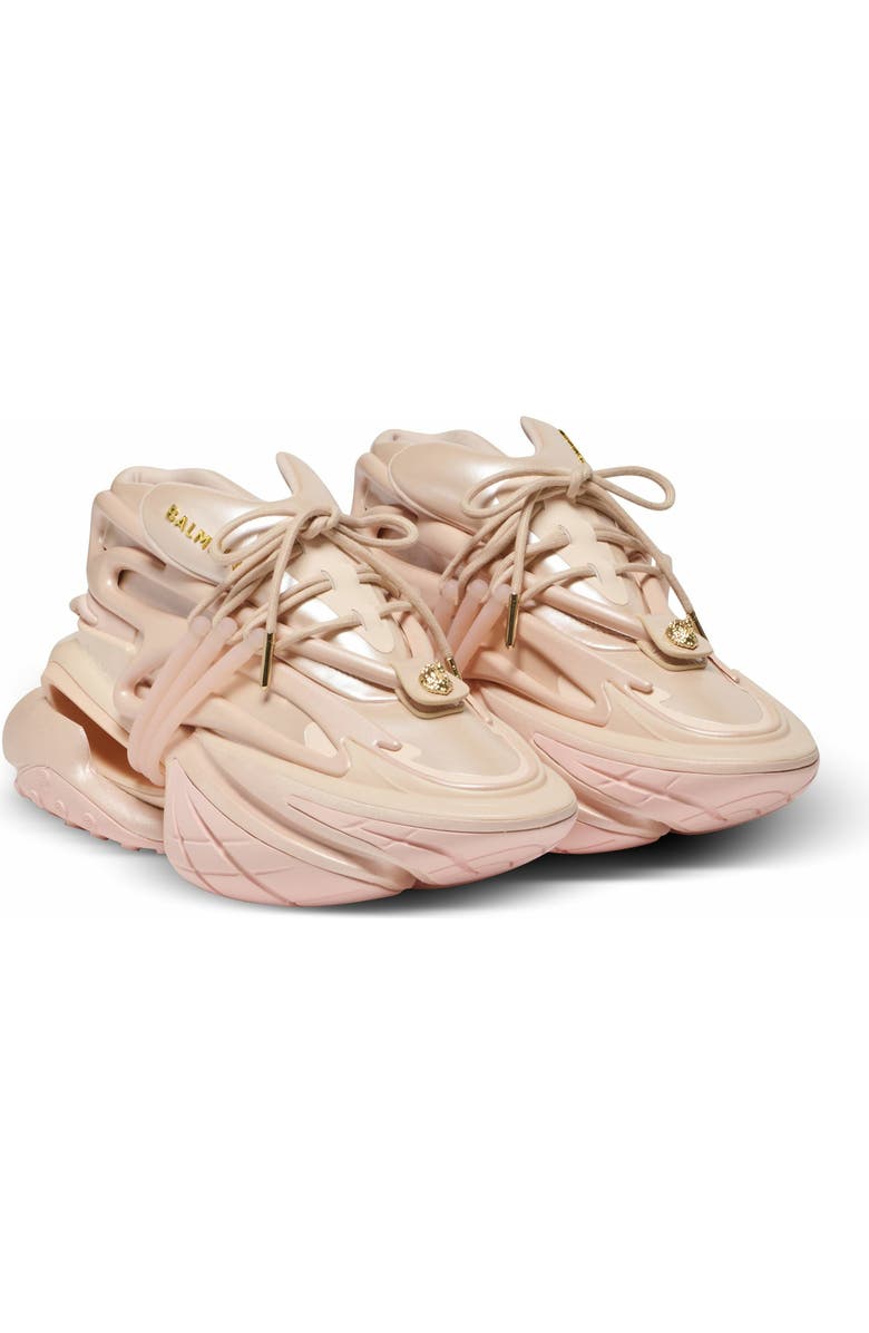 Balmain Unicorn Low Trainers In Iridescent Technical Materials, Alternate, color,