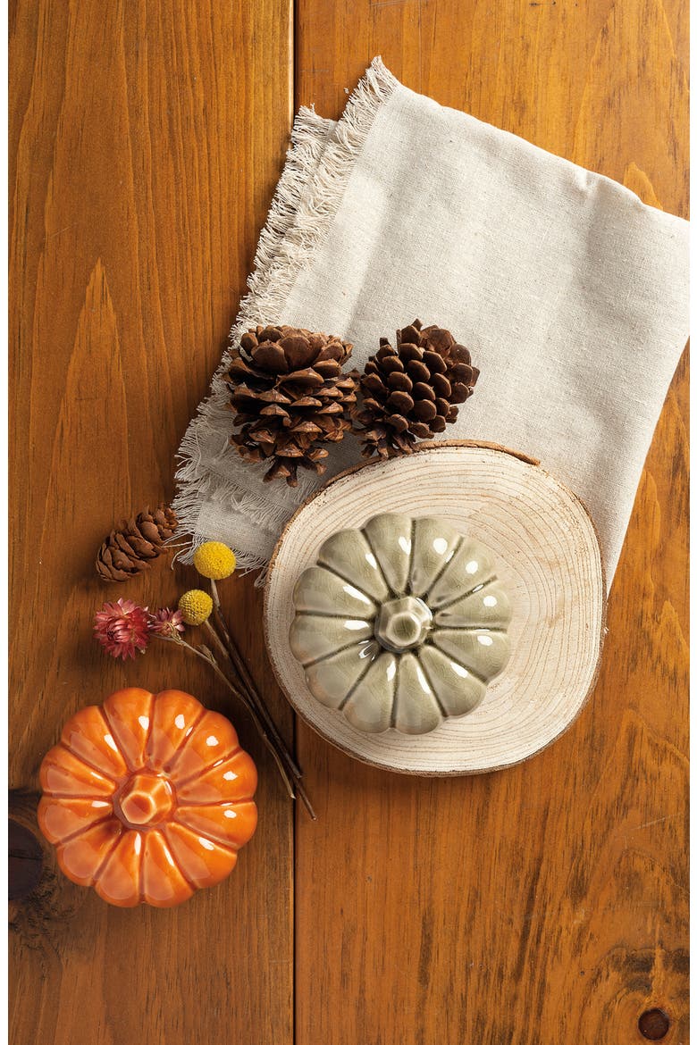 Ceramic Pumpkin Decoration, Main, color, WHITE- LARGE