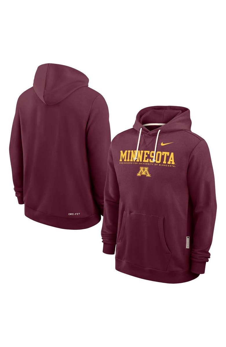 Nike Men's Nike Maroon Minnesota Golden Gophers 2025 Sideline Standard Issue Dri-FIT Hoodie, Main, color, Maroon