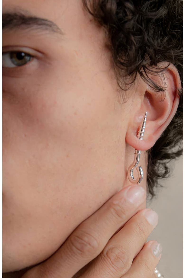 Screw Stud Earring In Silver, Alternate, color, Silver