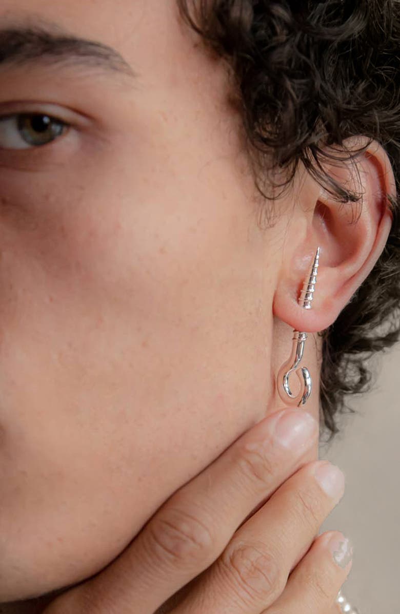 YOJ Screw Stud Earring In Silver, Alternate, color, Silver