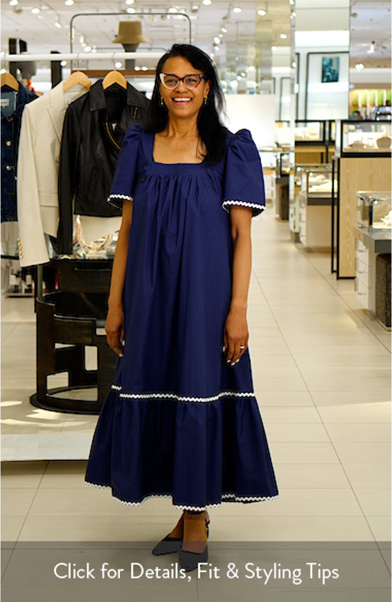 Rickrack Trim Midi Dress, sales video thumbnail