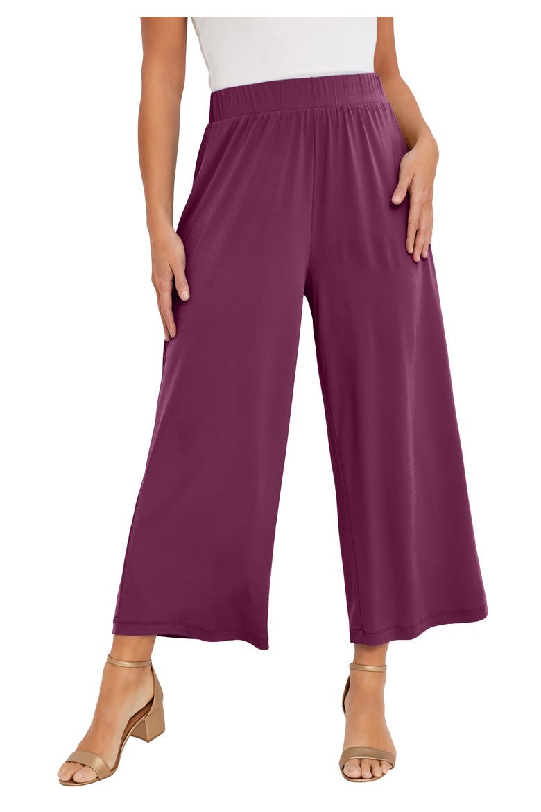 Everyday Stretch Cotton Straight Leg, Alternate, color, RICH BURGUNDY GLEN PLAID