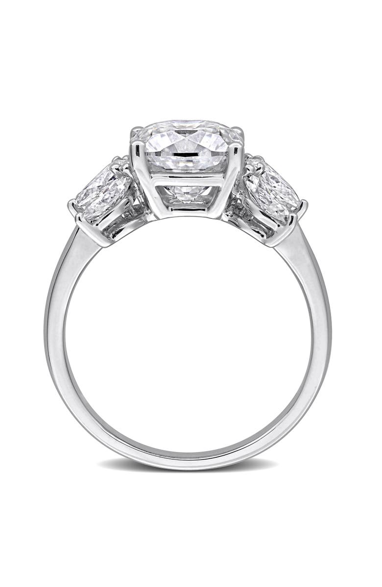 Julianna B. Moissanite Floral Cluster Ring Sterling Silver, Alternate, color, 