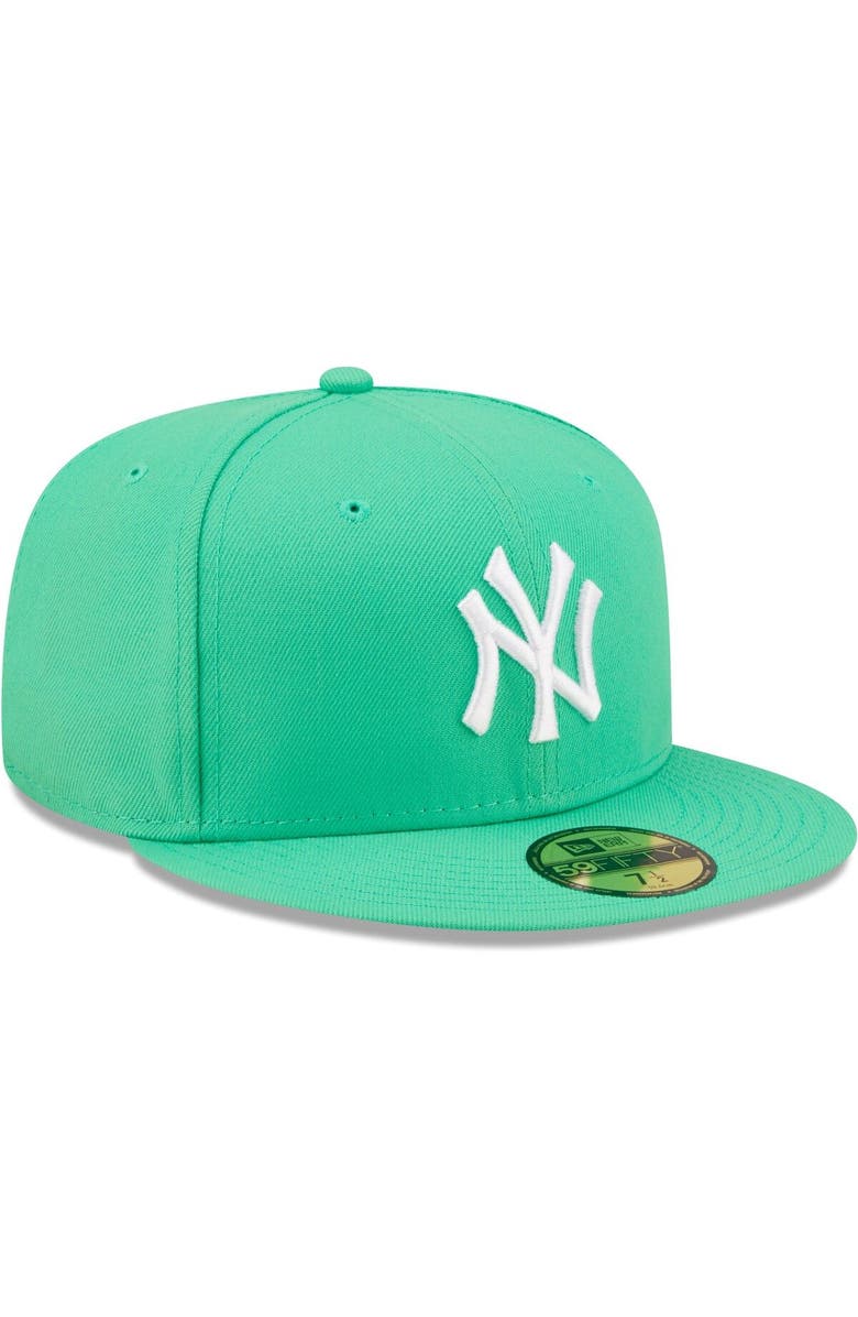 New Era Men's New Era Green New York Yankees Logo 59FIFTY Fitted Hat, Alternate, color,