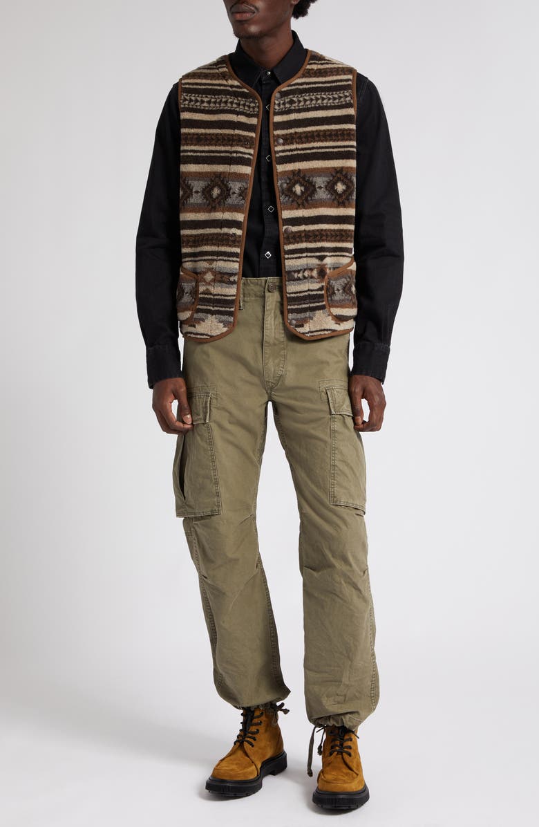 Double RL Slim Fit Denim Western Snap-Up Shirt, Alternate, color, Black