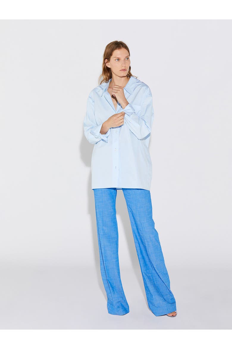 Petra Cotton Poplin Boyfriend Oversize Shirt, Alternate, color, Blue