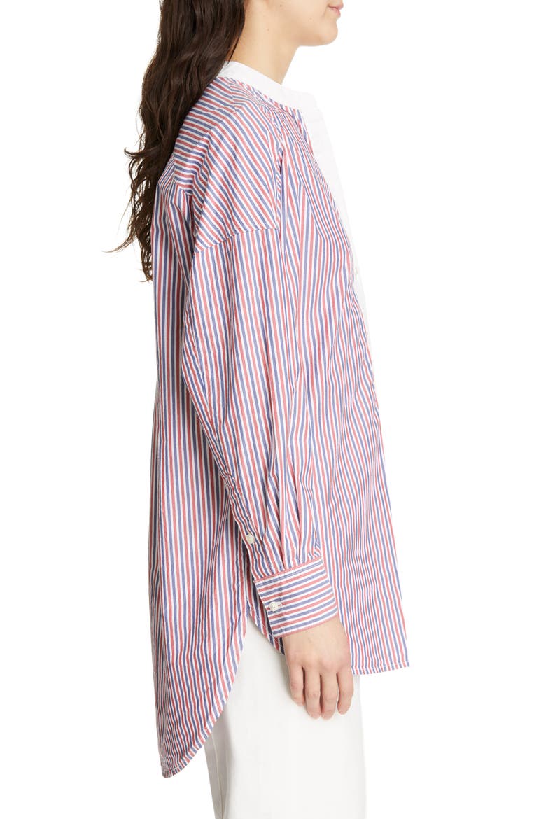Multistripe Shirttail Tunic, Alternate, color, RED/ BLUE/ WHITE